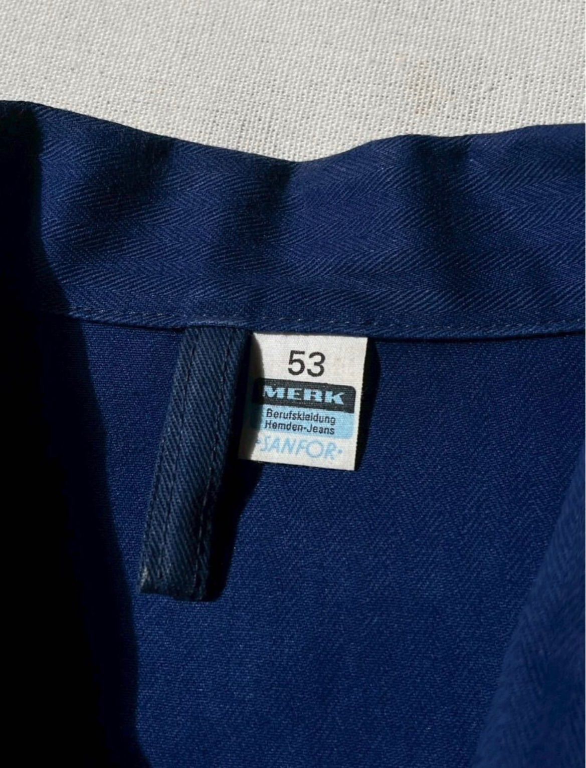 【ヘリンボーン】70s 80s Euro vintage ワーク ジャケット / 53 コットン ネイビー カバーオール ユーロ ビンテージ O6-04018-9431