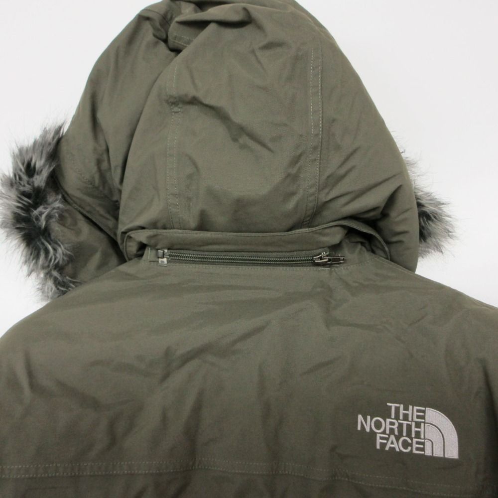 Vintage THE NORTH FACE ザ・ノースフェイス ダウンジャケット ICE HYVENT JACKET コート ナイロン ファー ジップアップ ブルゾン アウター 上着 カーキ L メンズ 【中古】