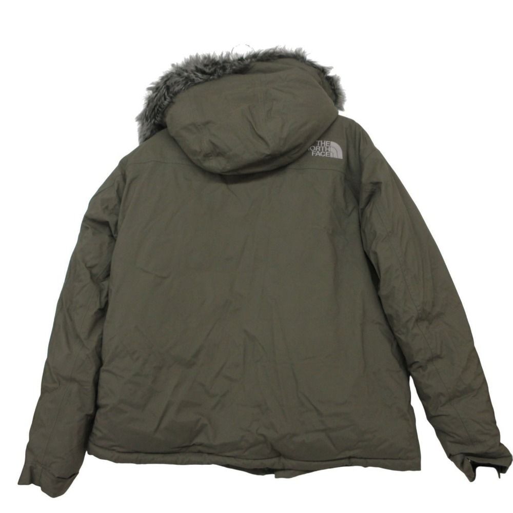 Vintage THE NORTH FACE ザ・ノースフェイス ダウンジャケット ICE HYVENT JACKET コート ナイロン ファー ジップアップ ブルゾン アウター 上着 カーキ L メンズ 【中古】