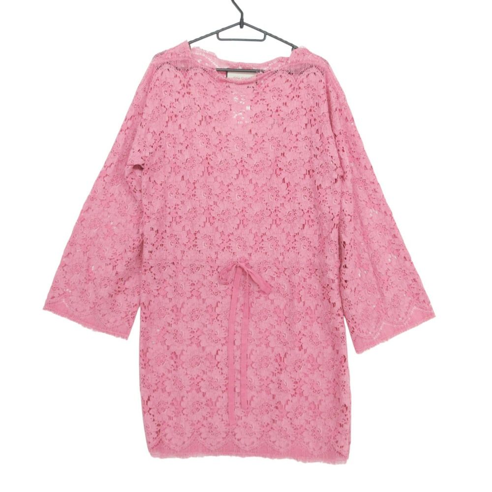 GUCCI グッチ ワンピース 総レース 長袖 ひざ丈 2018年 529033 ZJT76 ピンク 36 レディース 【中古】