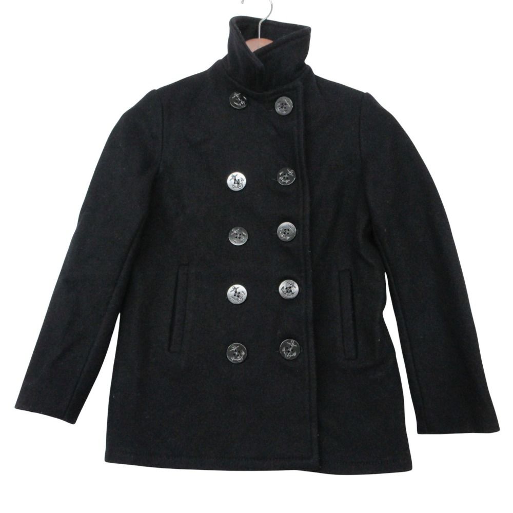 schott ショット BROS. ブロス 742SB BOYS ピーコート メルトン Pコート ジャケット ブルゾン アウター 上着 アメリカ製 ブラック 16【L】 レディース 【中古】