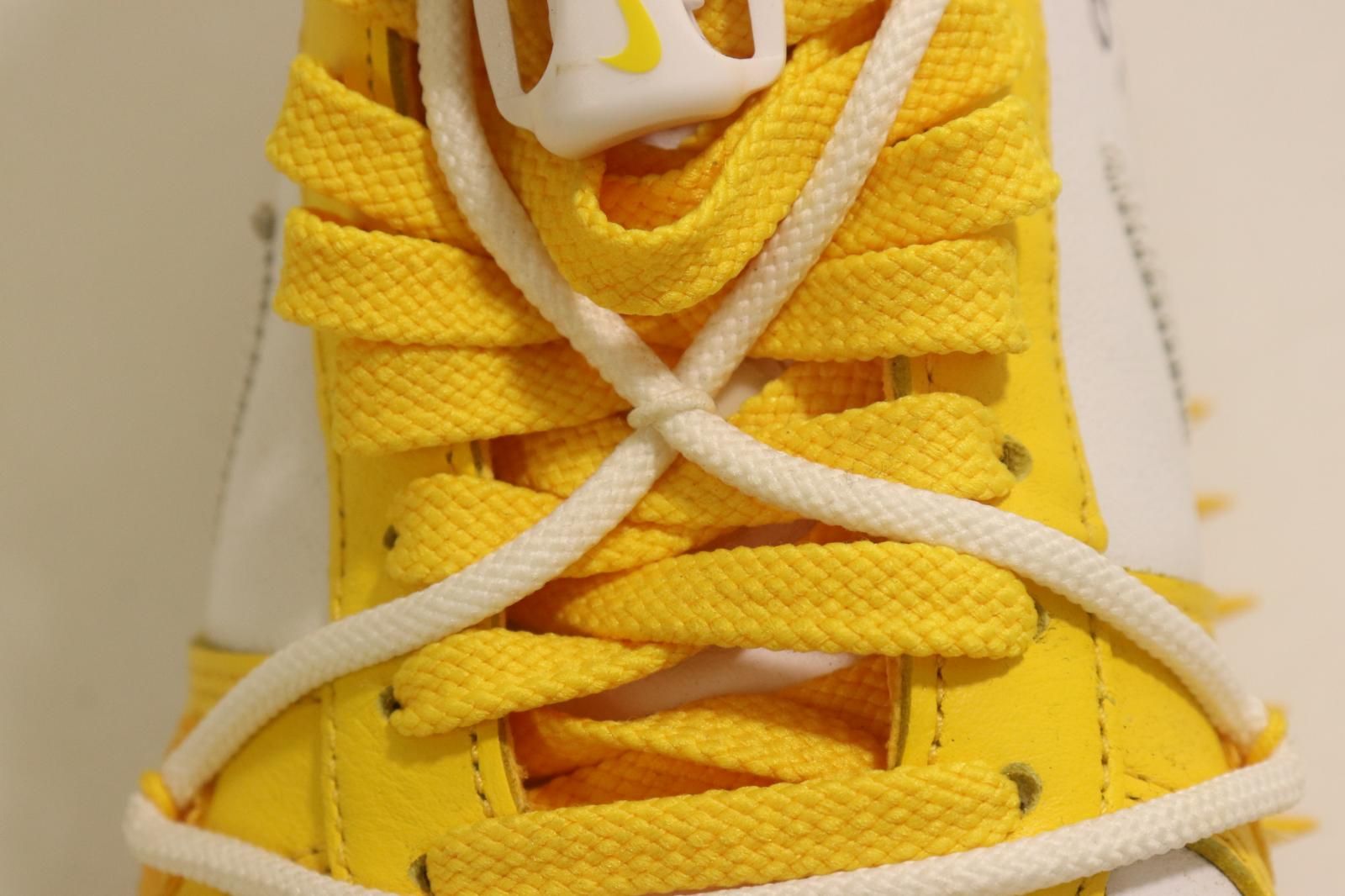 【中古】 NIKE メンズスニーカー 29cm AIR FORCE 1 MID SP LTHR NIKE x Off-White 29cm 白 ホワイト 黄 イエロー