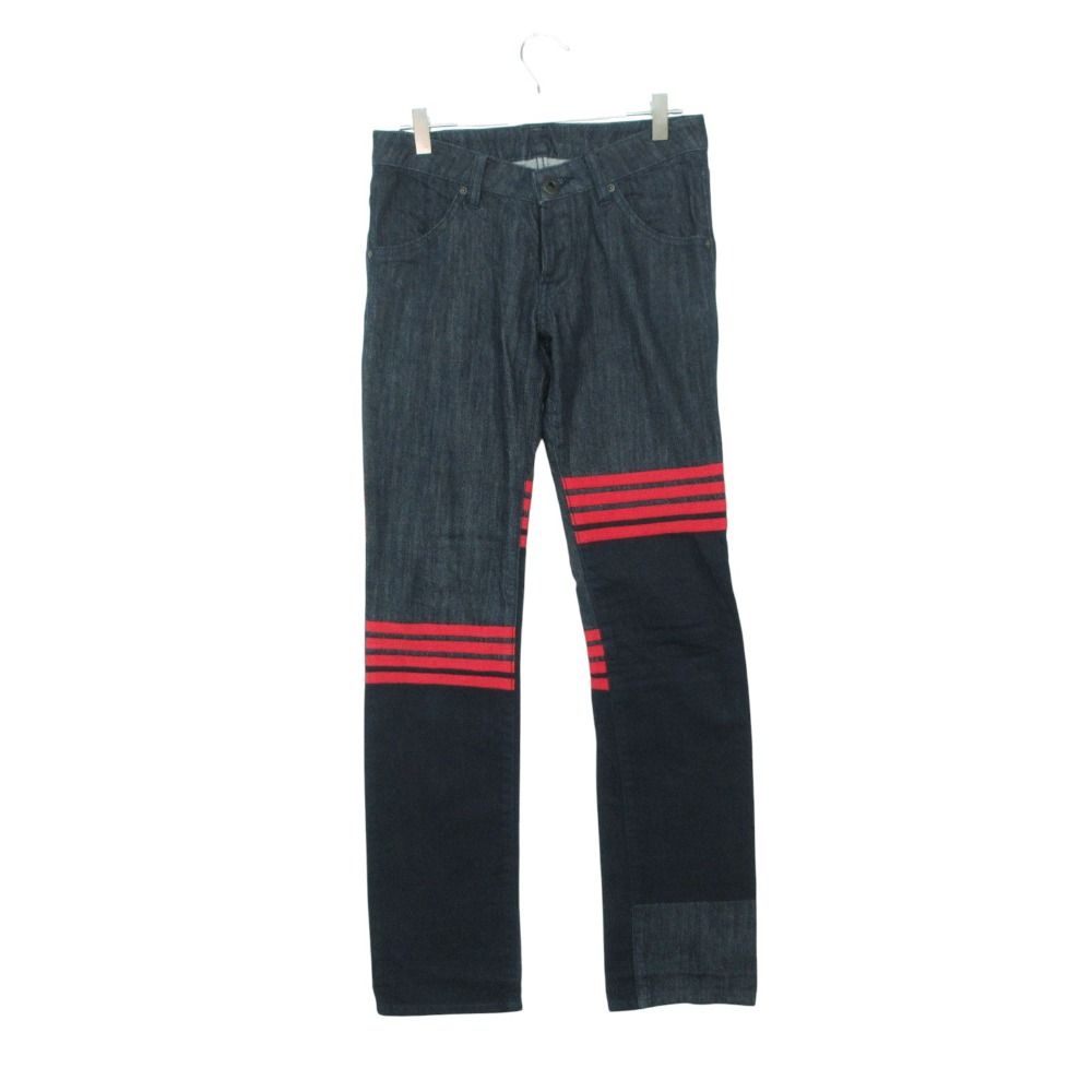 00s ISSEY MIYAKE イッセイミヤケ エイポック A-POC デニムパンツ フォー 4本 ライン ボタンフライ ジーンズ 2009AW Archive ボトムス インディゴ 1 レディース 【中古】