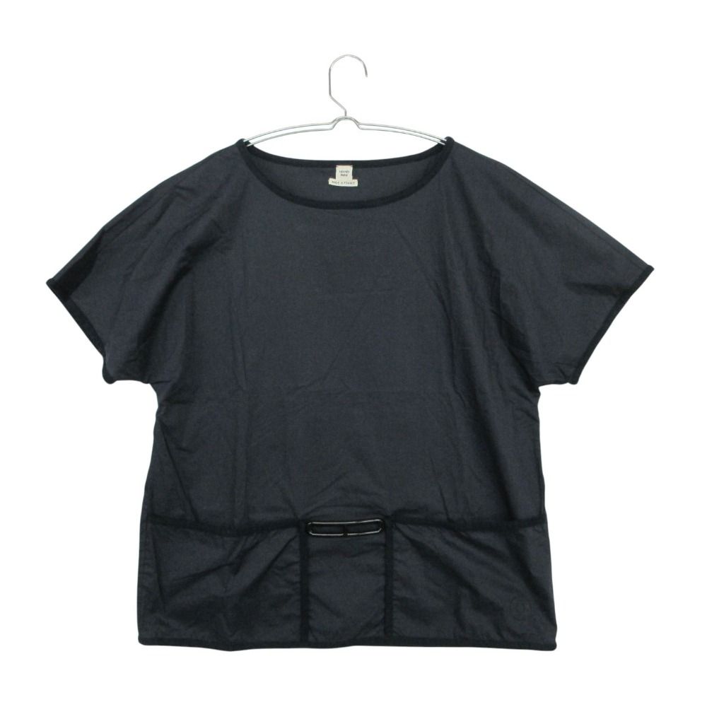 HERMES エルメス 半袖Tシャツ カットソー ルリロウリス セリエ コットン ブラウス トップス ネイビー 34 レディース 【中古】