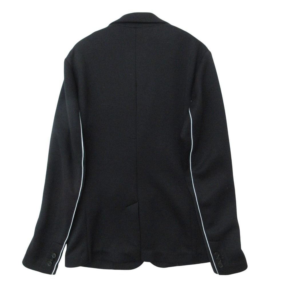 ARMANI EXCHANGE アルマーニエクスチェンジ テーラードジャケット パイピング ニット スウェット ジャージ ロゴ トラック 3KZGFZ ZJ3JZ ブラック XS メンズ 【中古】