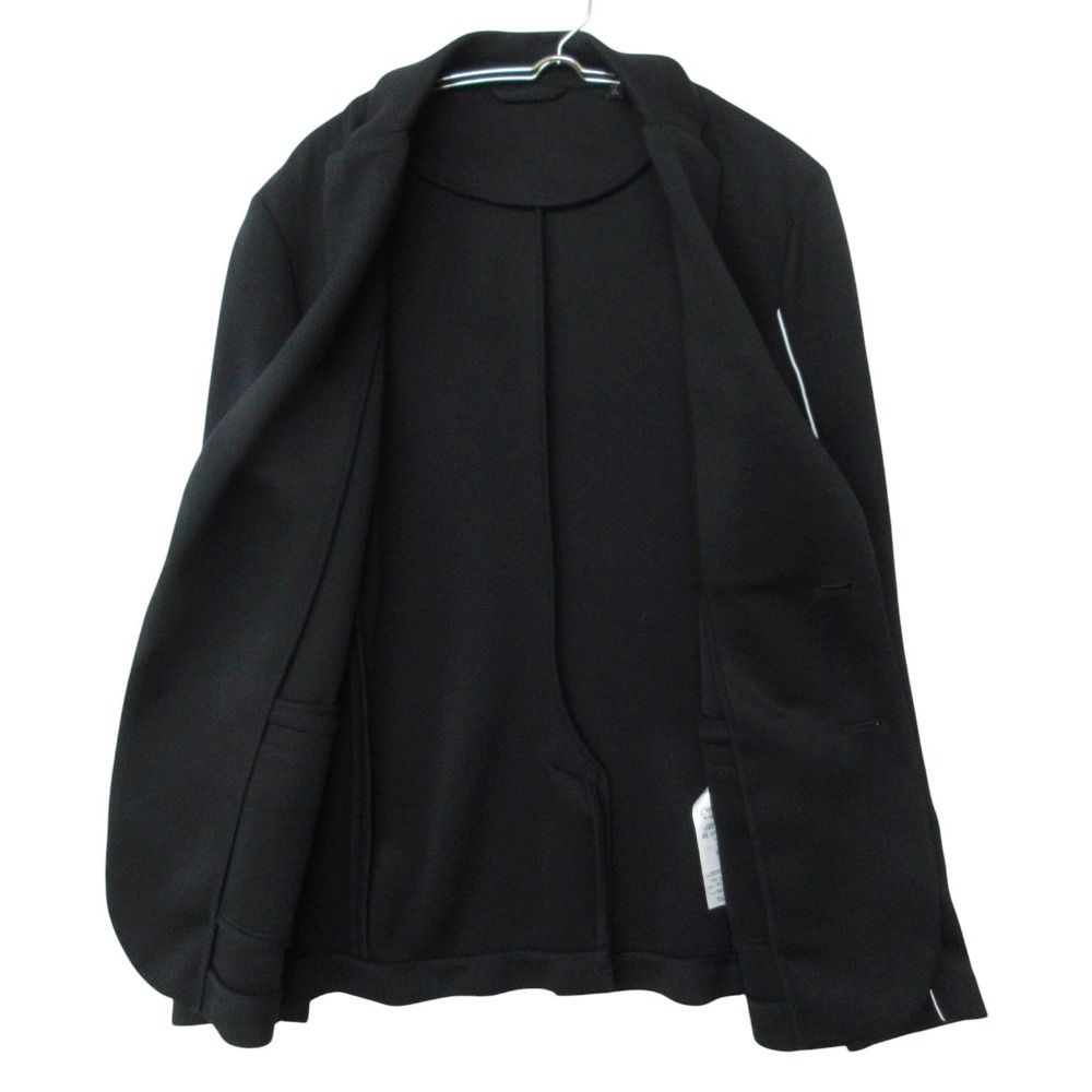 ARMANI EXCHANGE アルマーニエクスチェンジ テーラードジャケット パイピング ニット スウェット ジャージ ロゴ トラック 3KZGFZ ZJ3JZ ブラック XS メンズ 【中古】