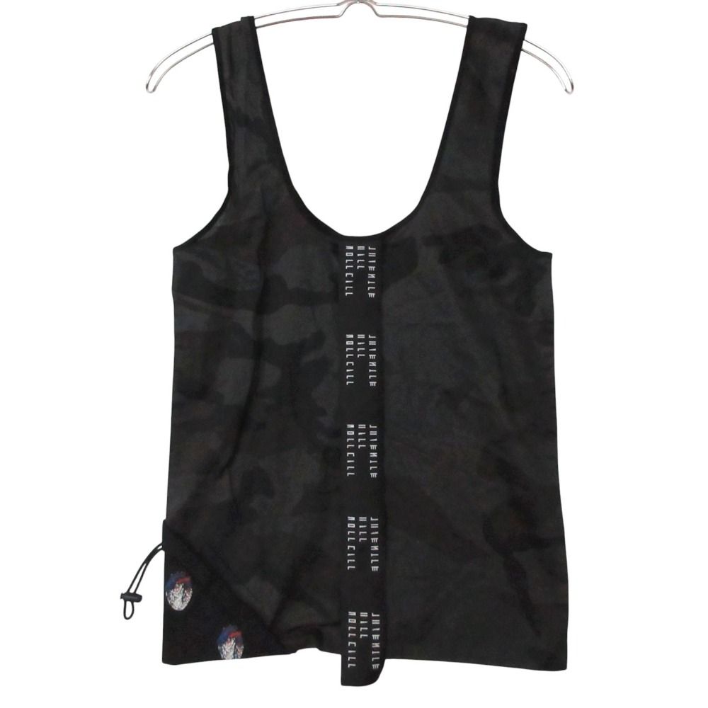 JUVENILE HALL ROLLCALL ジュベナイルホールロールコール エコバッグ B.I.T.B 10th Black カモフラージュ柄 迷彩柄 トートバッグ カバン 鞄 収納袋 ドッキング ブラック メンズ レディース 【中古】