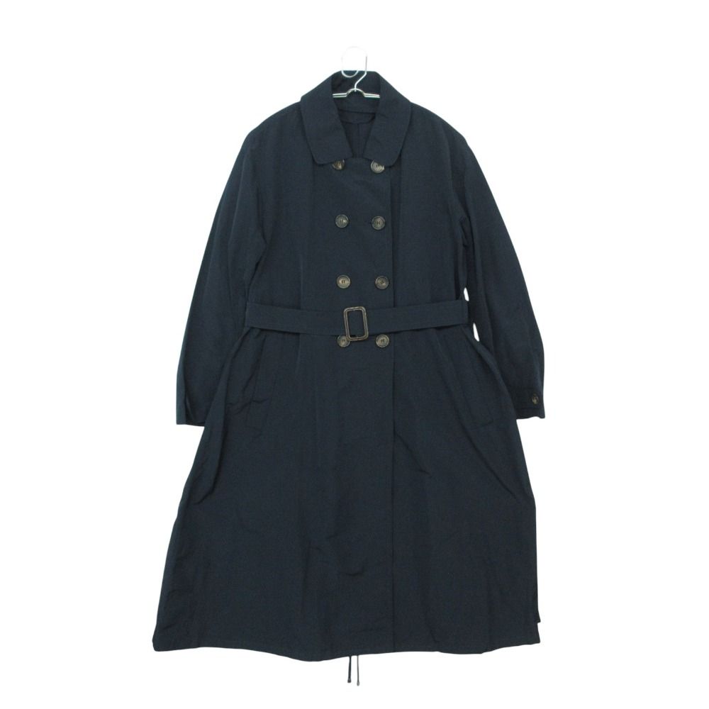美品 MAX MARA マックスマーラ The Cube トレンチコート ロング丈 ジャケット 襟付き スプリングコート 902104976 ネイビー 40 レディース 【中古】