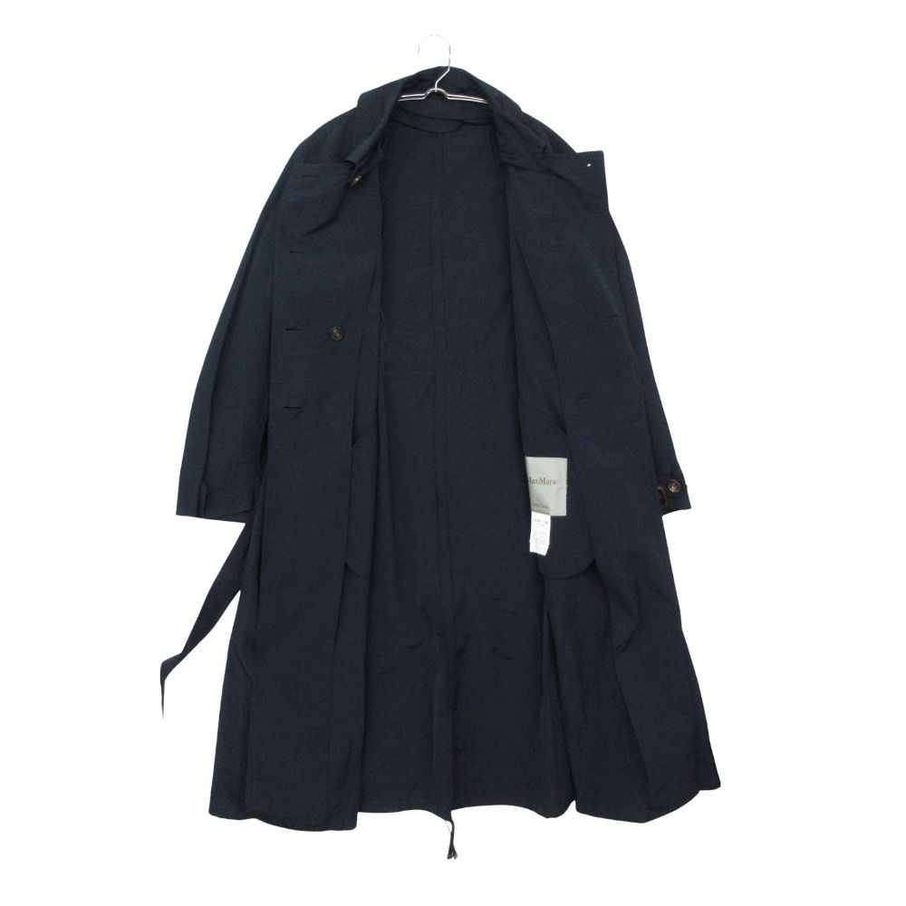 美品 MAX MARA マックスマーラ The Cube トレンチコート ロング丈 ジャケット 襟付き スプリングコート 902104976 ネイビー 40 レディース 【中古】 美品 MAX MARA マックスマーラ The Cube トレンチコート ロング丈 ジャケット 襟付き スプリングコート 902104976 ネイビー 40 レディース 【中古】