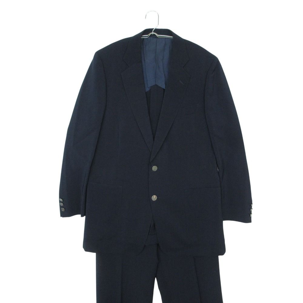 Vintage Christian Dior クリスチャンディオール ムッシュ MONSIEUR スーツ セットアップ ノッチドラペル 2B ブレザー スラックス パンツ ネイビー LL メンズ 【中古】