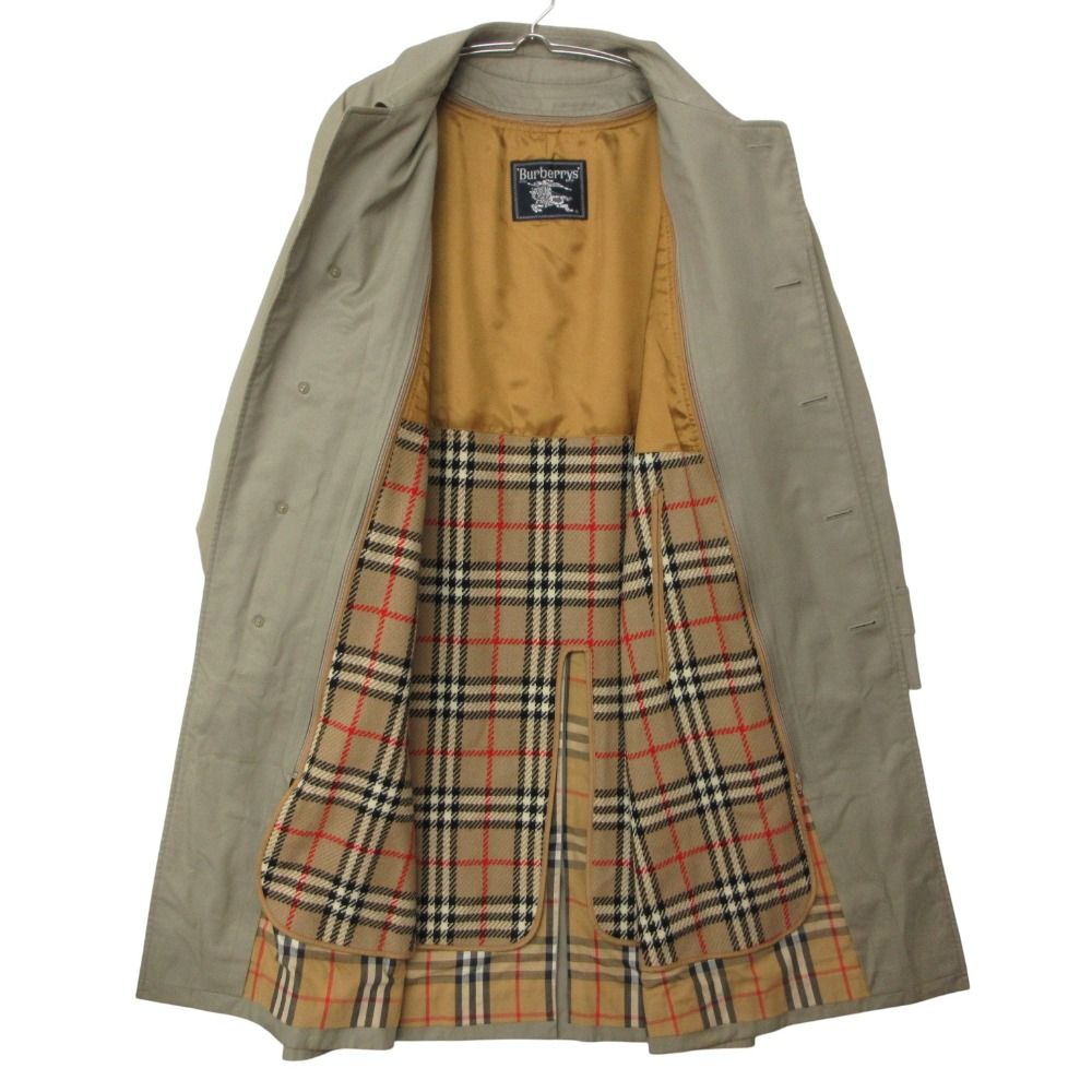 vintage Burberrys バーバリーズ ステンカラーコート バルマカーンコート ノバチェックライナー ジャケット アウター ベージュ 165【S】 メンズ 【中古】 vintage Burberrys バーバリーズ ステンカラーコート バルマカーンコート ノバチェックライナー ジャケット アウター ベージュ 165【S】 メンズ 【中古】