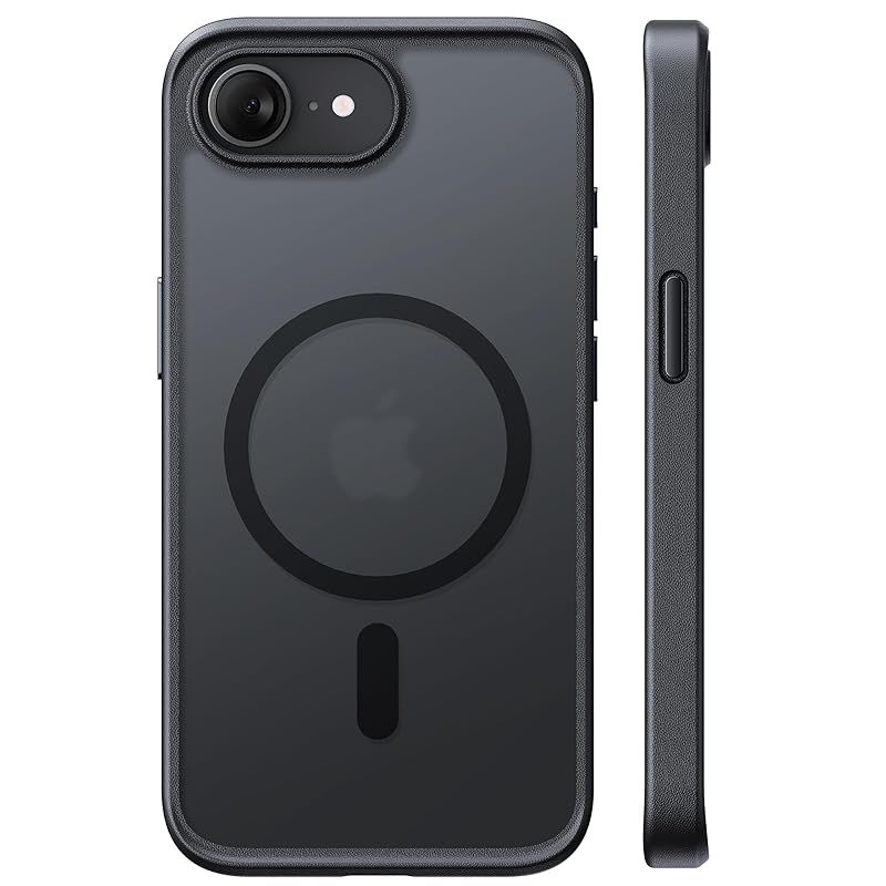 【新品】 TORRAS iPhone se se2 se3 ケース【米軍進化耐久・高?力マグネット】 耐衝撃 ?力な磁力 マット感 黄ばみなし ストラップホール付き 黄変防止 半透明 マット 黄ばみなし ワイアレス充電対応 ブラック