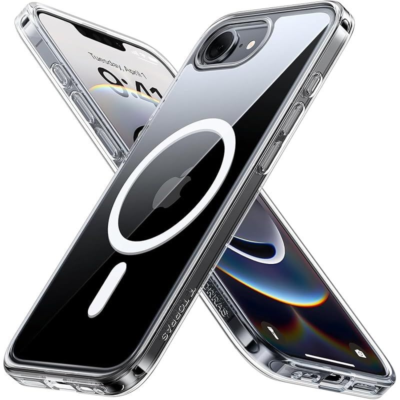 【新品】 TORRAS iPhone 17e/16e 用 ケース【透明度爆上がり・高?力マグネット】Magsafe対応 2026 透明 耐衝撃 指紋防止 黄ばみなし 米軍MIL規格認証 マグセーフ対応 指紋防止 滑り止め ワイヤレス充電 レンズ保護 ストラップ
