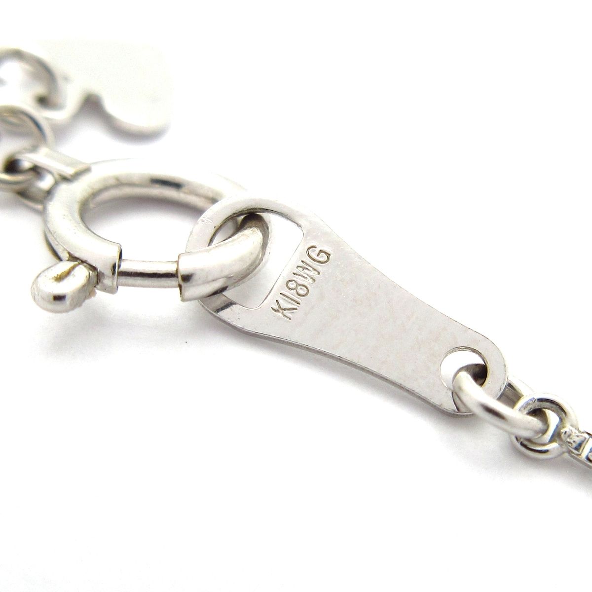 Unbranded(ノーブランド) ネックレス K18WG×ダイヤモンド 総重量:4.0g/1.00刻印