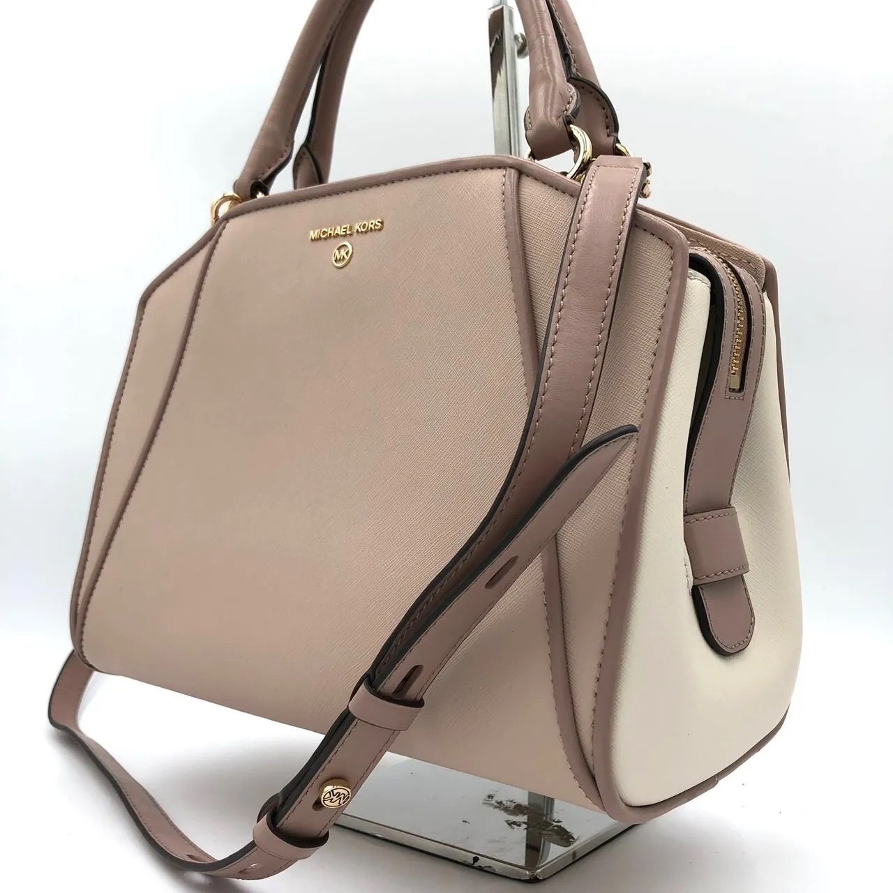 マイケルコース MICHAEL KORS 2WAY ハンドバッグ ピンク レザー 中古