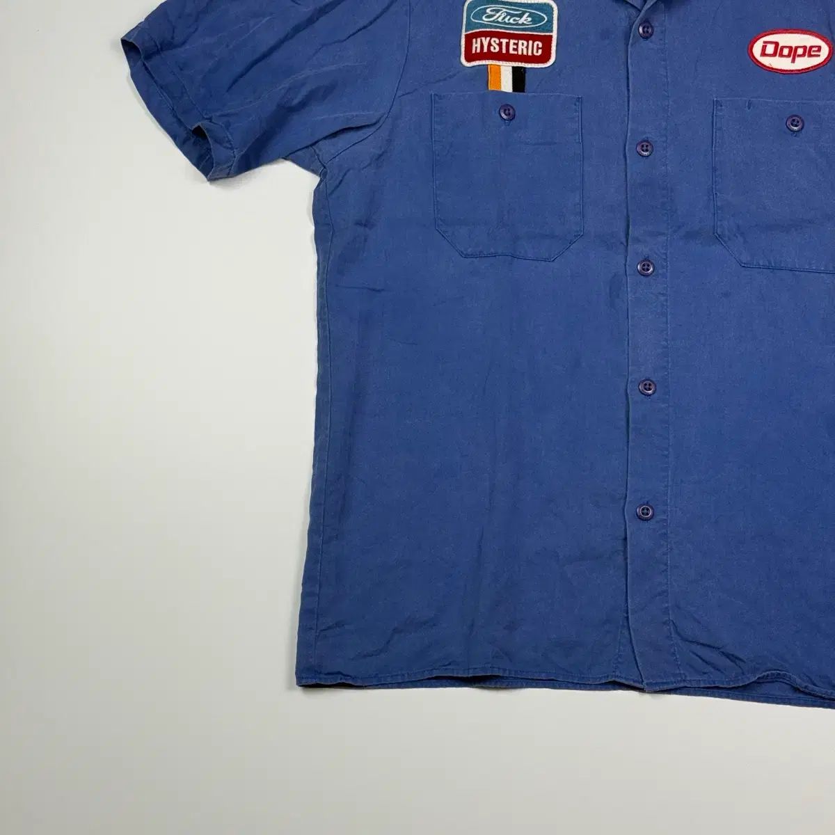 (100) HYSTERIC GLAMOUR (ヒステリックグラマー) バッジ エンジニア 半袖 シャツ (100) HYSTERIC GLAMOUR (ヒステリックグラマー) バッジ エンジニア 半袖 シャツ