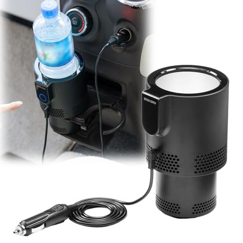 イーサプライドリンクホルダー 車内用品 保温 保冷 -25℃?60℃ シガー電源 12V車専用 ペットボトル アルミ スチール缶 ペルチェ素子 温度表示 EZ2-CAR085ts