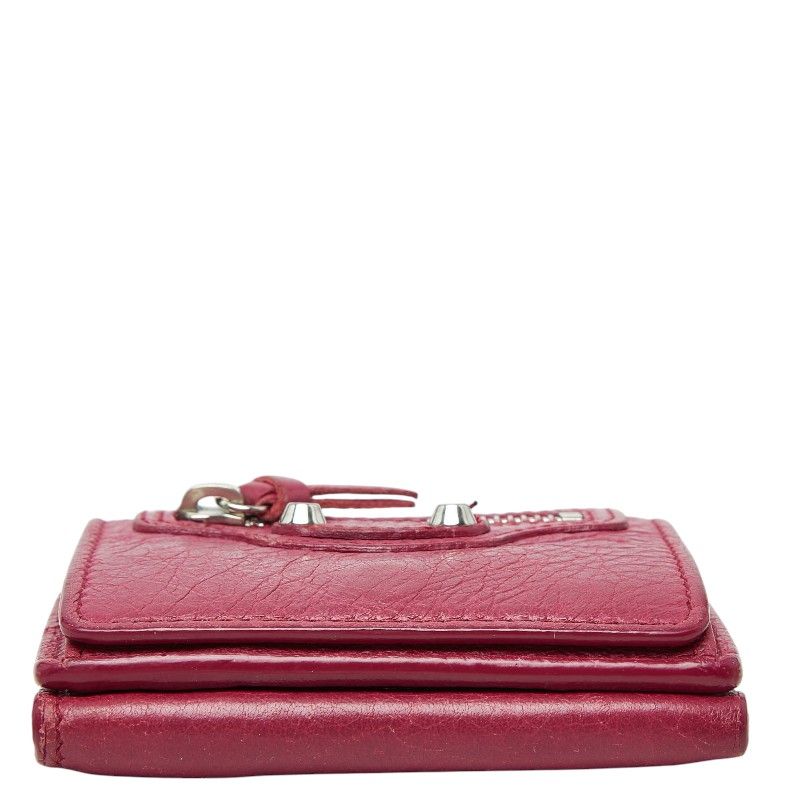 バレンシアガ クラシック ミニ ウォレット 三つ折り財布 477455 ピンク レザー レディース BALENCIAGA【1-0271305】