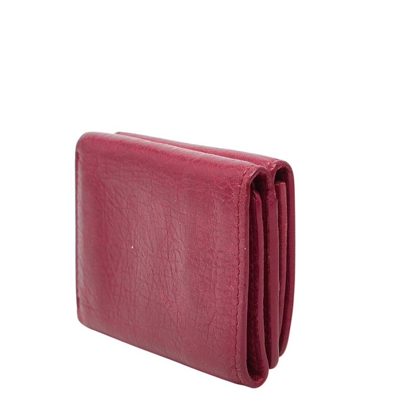 バレンシアガ クラシック ミニ ウォレット 三つ折り財布 477455 ピンク レザー レディース BALENCIAGA【1-0271305】