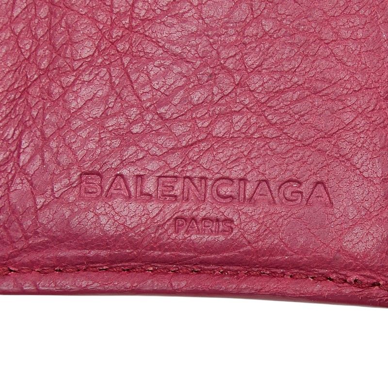 バレンシアガ クラシック ミニ ウォレット 三つ折り財布 477455 ピンク レザー レディース BALENCIAGA【1-0271305】