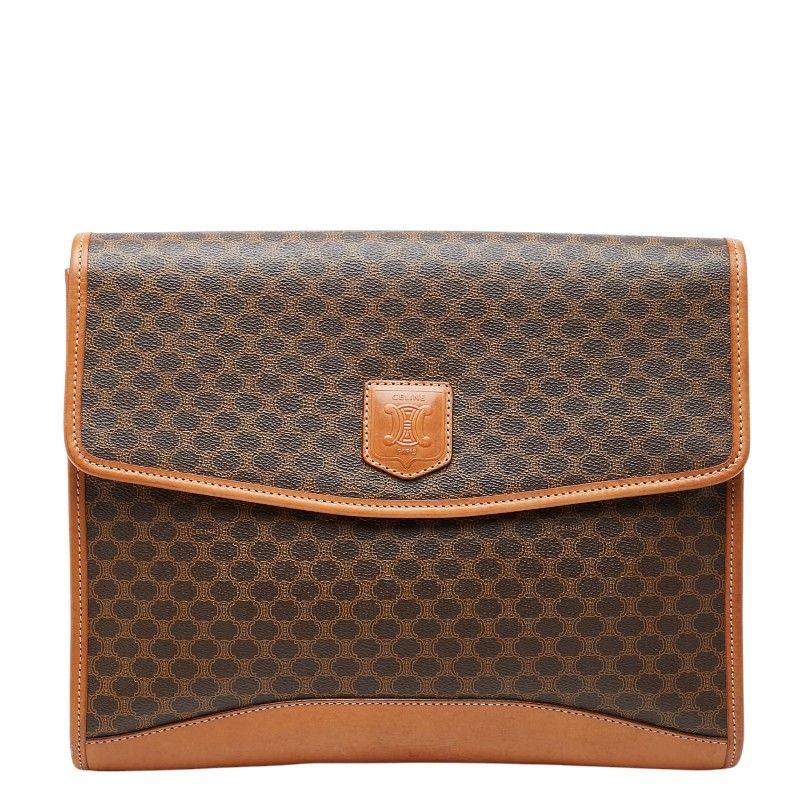 セリーヌ マカダム クラッチバッグ セカンドバッグ ブラウン PVC レザー レディース CELINE【1-0271316】 16,644円