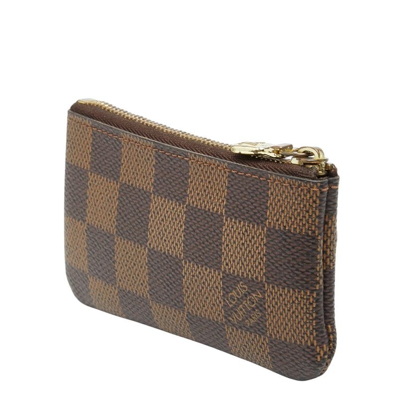 ルイ ヴィトン ダミエ ポシェット クレ コインケース キーケース N62658 ブラウン PVC レザー レディース LOUIS VUITTON【1-0272053】