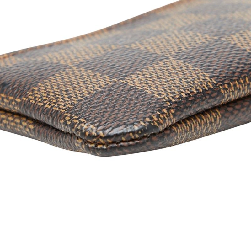 ルイ ヴィトン ダミエ ポシェット クレ コインケース キーケース N62658 ブラウン PVC レザー レディース LOUIS VUITTON【1-0272053】