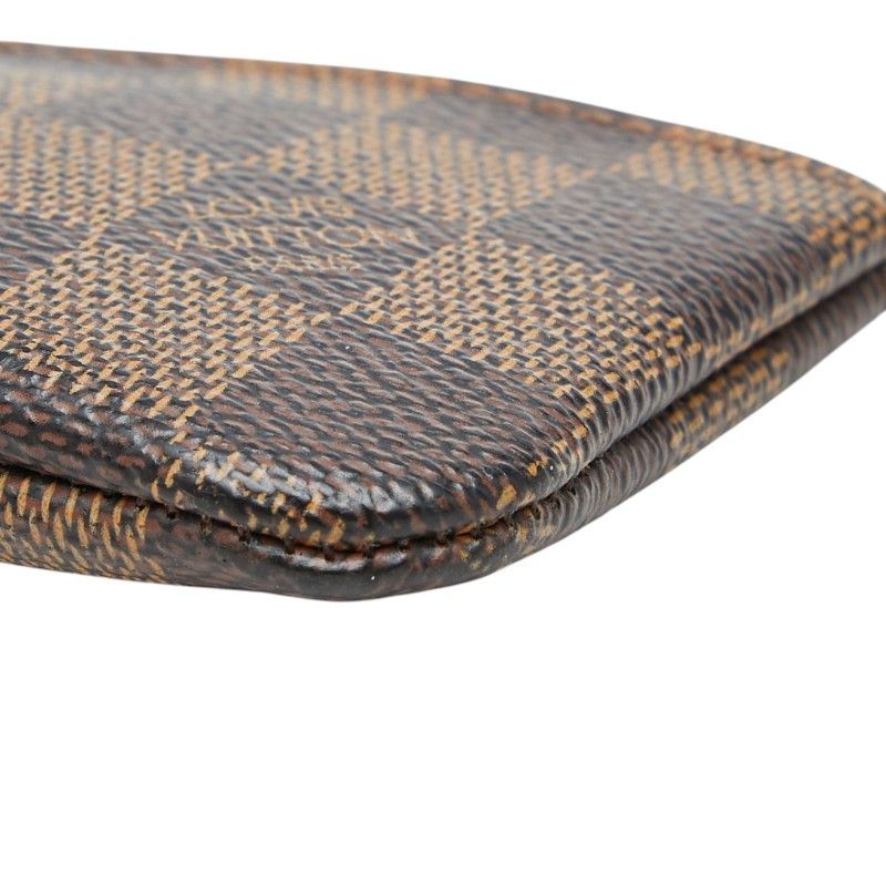 ルイ ヴィトン ダミエ ポシェット クレ コインケース キーケース N62658 ブラウン PVC レザー レディース LOUIS VUITTON【1-0272053】