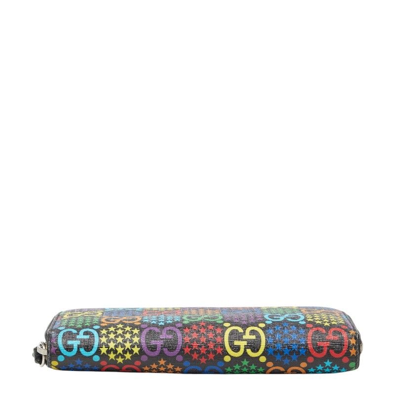 グッチ GGサイケデリック ラウンドファスナー 長財布 601079 マルチカラー PVC レザー レディース GUCCI【1-0272076】