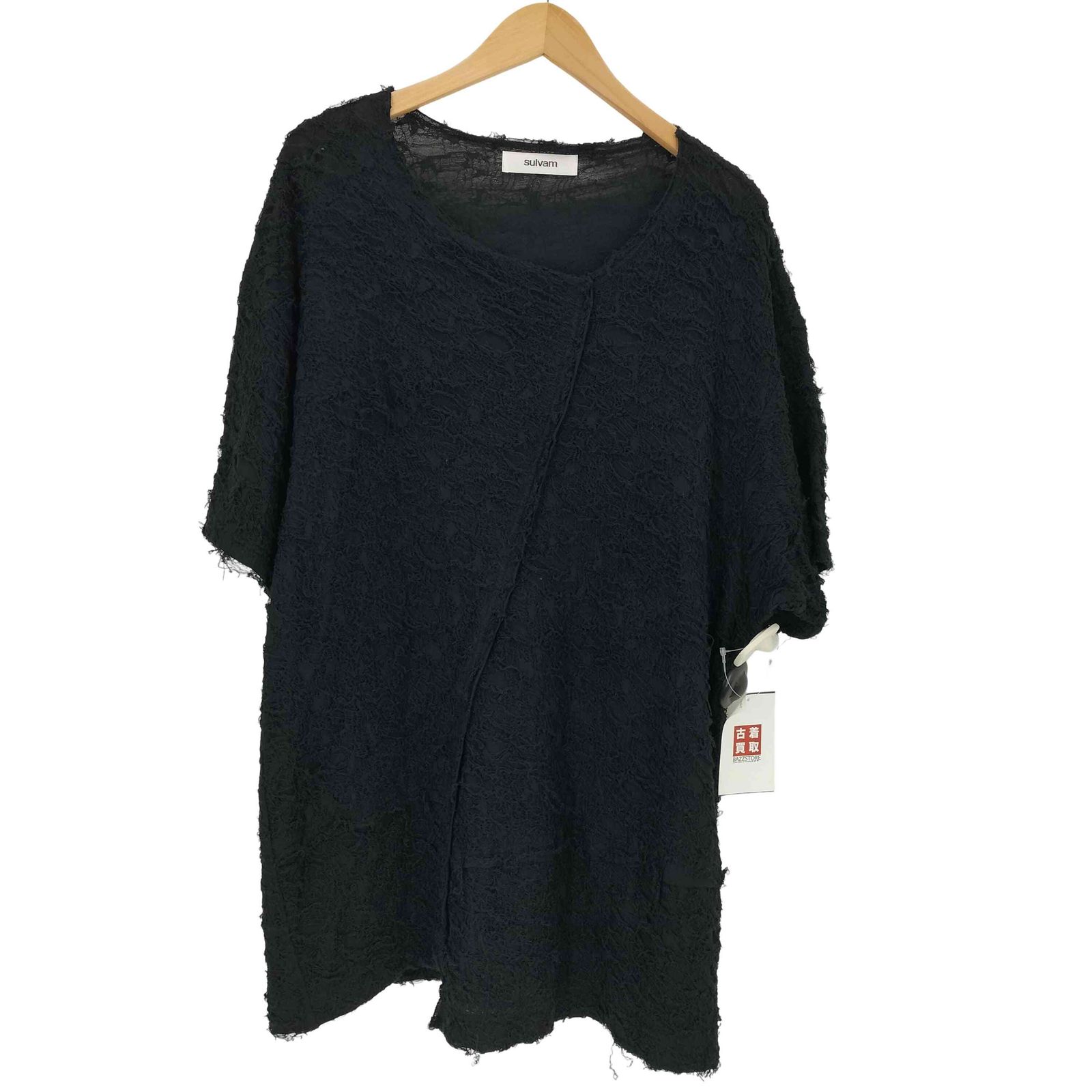タグ付 未使用品 sulvam RANDOM JKT L GRN サルバム sulvam 26SS ブロークンアシンメトリーT メンズ JPN：M
