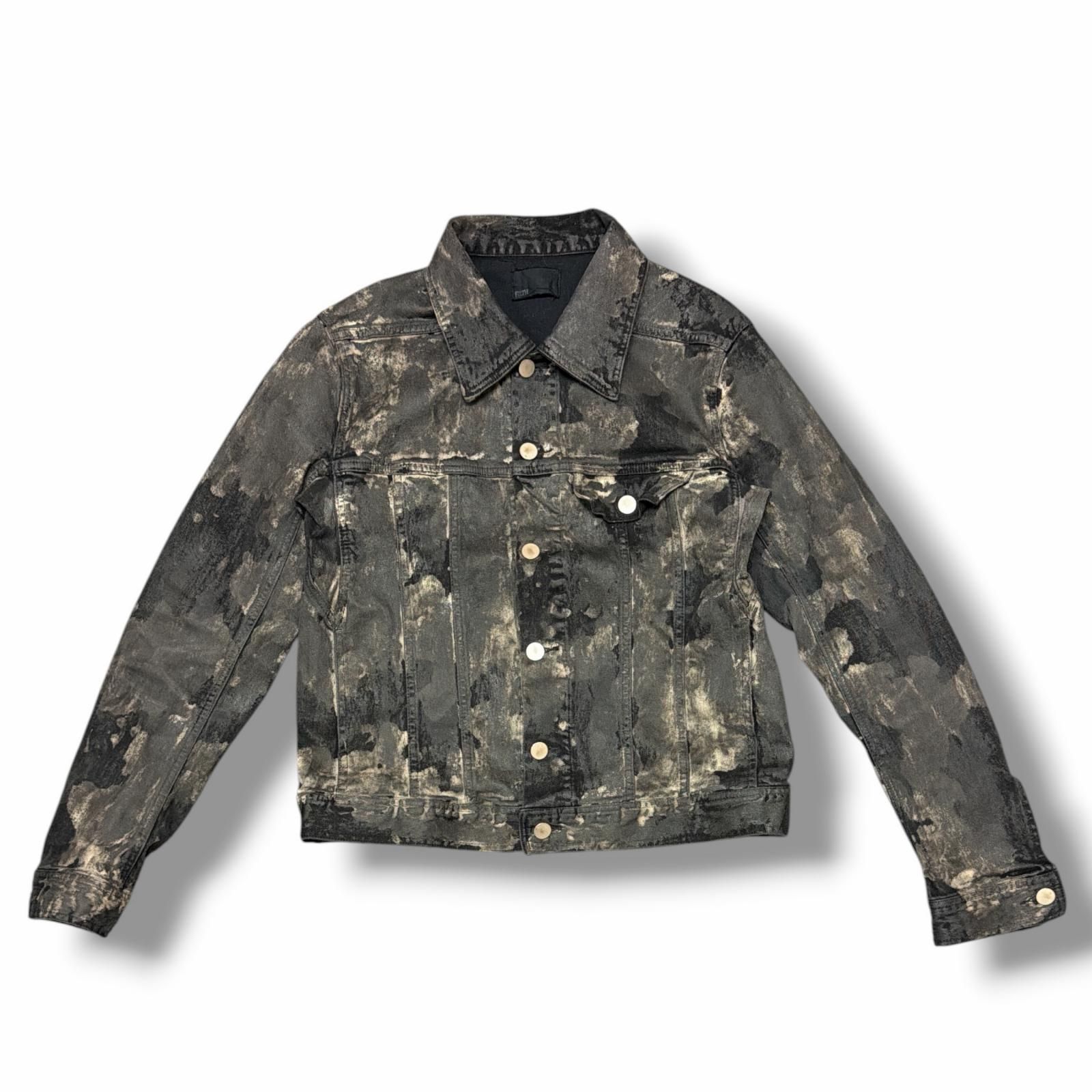 参考上代66000円 FILTH 26SS RUSTY WAXED TRUCKER ラスティワックスドトラッカー デニムジャケット フィルス fl261bl01 ブラック 3 （15980M）