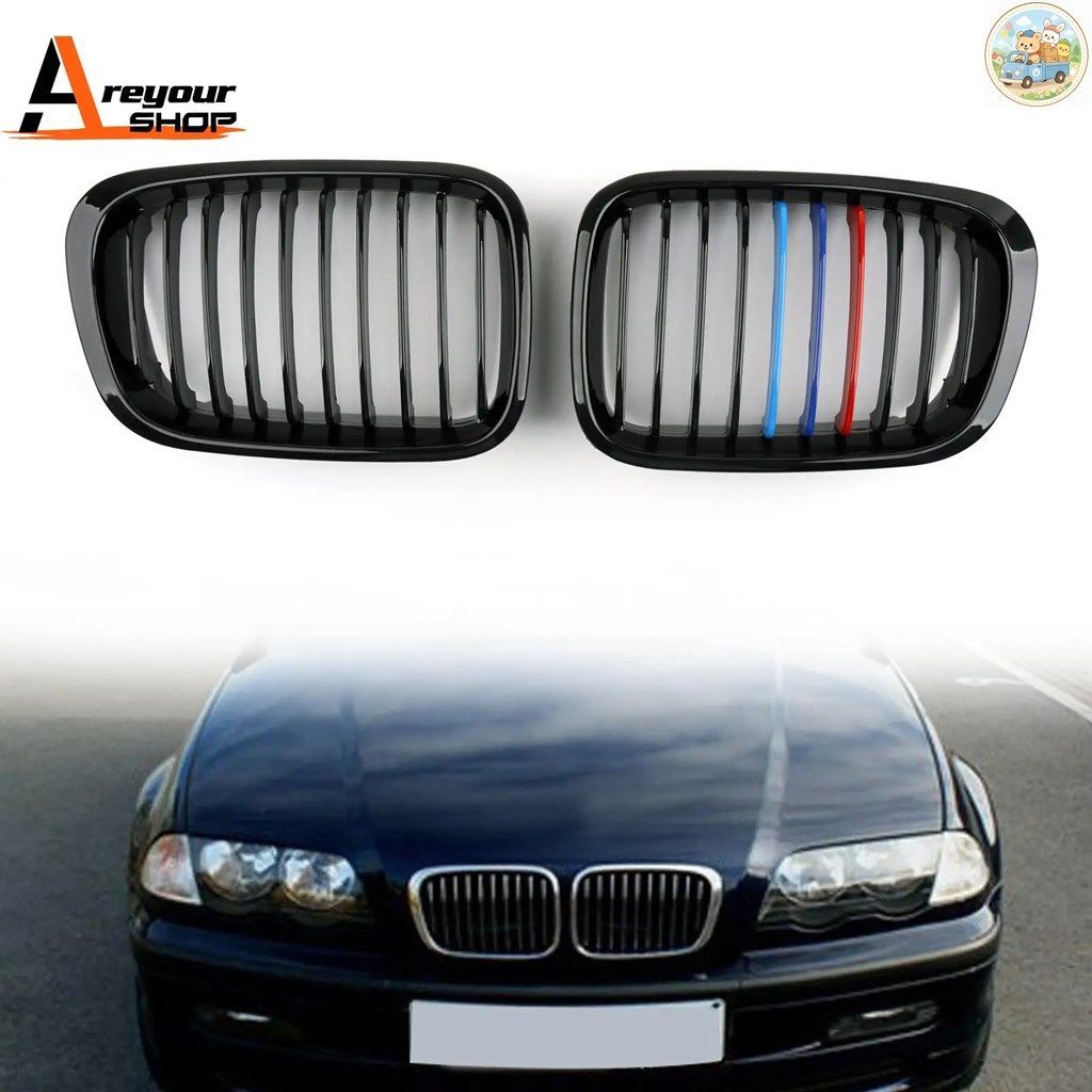 BMW E46 3シリーズ 4ドア 1998-2001 Mカラー フロントキドニーフードグリル
