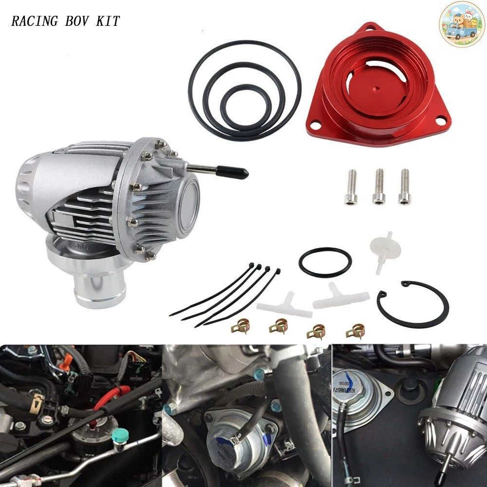 レーシングブローオフバルブ SSQV BOV アダプター付き レッド ホンダ シビック 1.5L ターボ 10代目 2016年以降