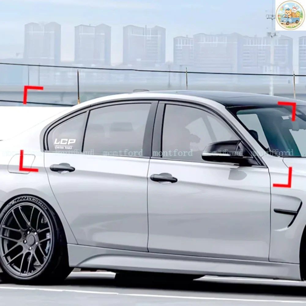 BMW 3シリーズ F30 G20 2012-2024用 カースタイリング スチール製ウィンドウモールディングフレームストリップトリムカバー