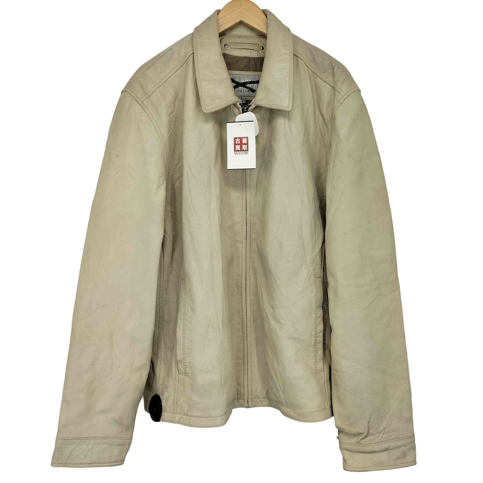 ユーズドフルギ USED古着 WILSONS LEATHER M.JULIAN レザー ジップアップジャケット メンズ import：XXL