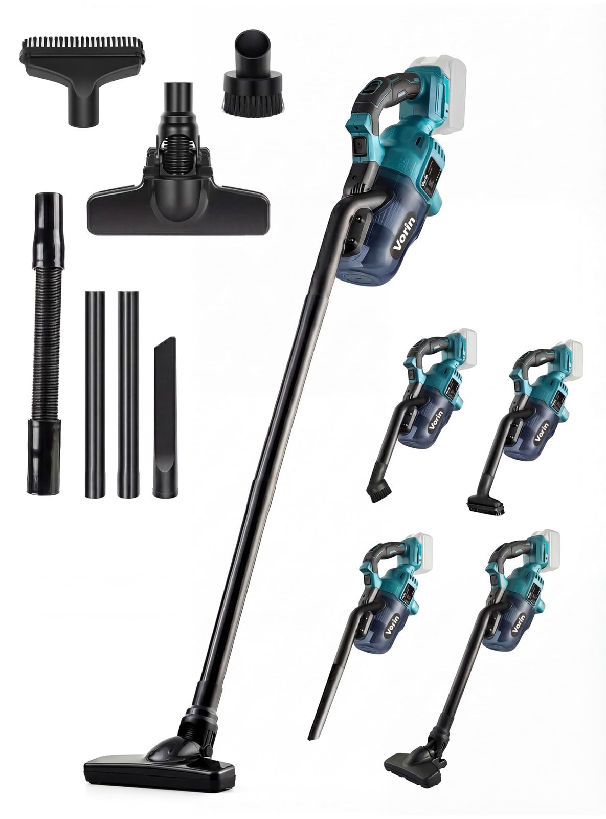 18V充電式掃除機 コードレス スティック＆ハンディ 2WAY 多ノズル付（床/ソファ/車内/すき間）軽量 集塵機 クリーナー 木工集塵 18Vバッテリー対応 BL1830 BL1840 BL1850B BL1860B 【本体のみ】Y 0eac9cf8