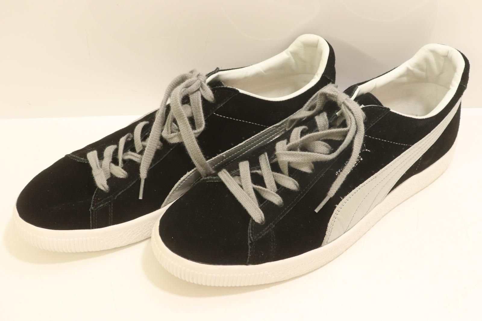 【中古】 PUMA メンズスニーカー 27cm SUEDE VTG MIJ SILVER PUMA 27cm 黒 ブラック グレー 灰 ロゴ