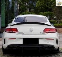 2ドア 2014 - 2020 メルセデス W205 C205 Cクラス C250 C300 C350 ABS グロスカラー リアブート トランクウィング リアルーフスポイラー