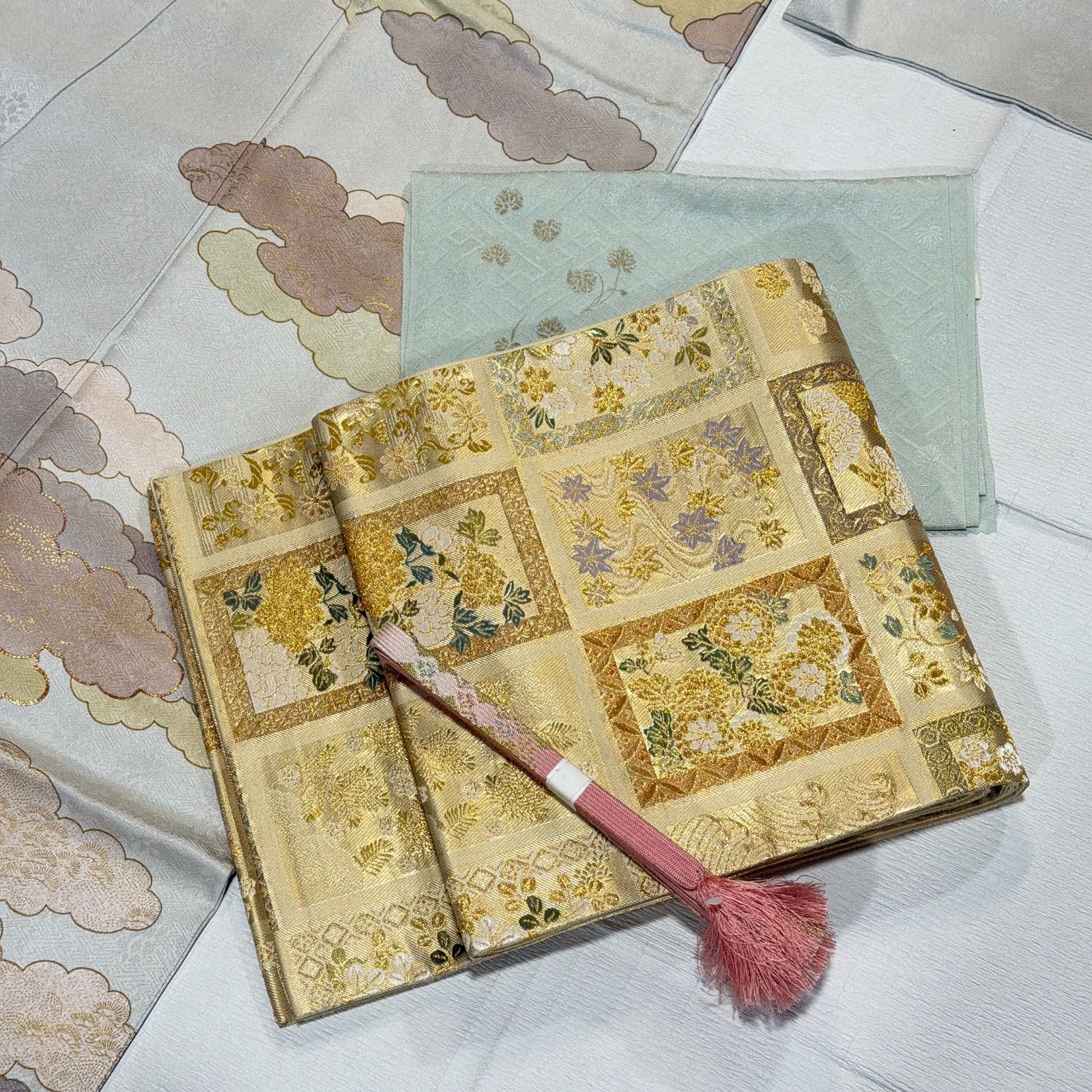 藤井寛 訪問着 正絹 金駒刺繍 セット - メルカリ