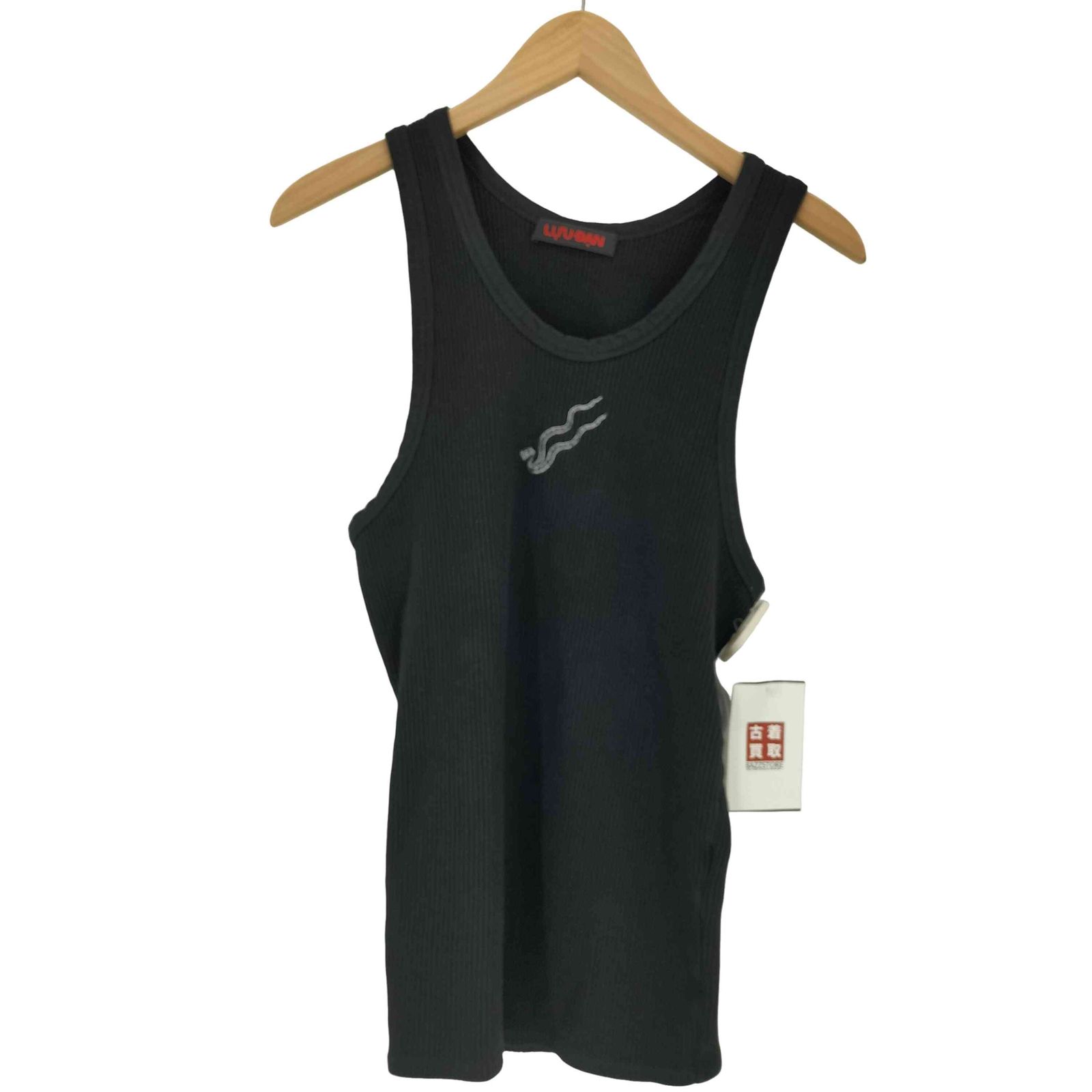 ユーズドフルギ USED古着 {{LU’U DAN}} embroidered tank top street メンズ import：S