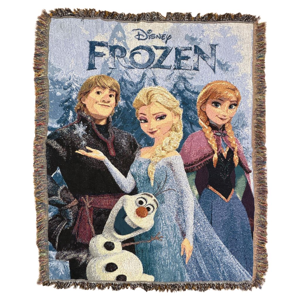vintageラグ ブランケット マルチカバー タペストリー アナと雪の女王 ディズニー 映画 Rug Throw Blanket Disney 2682