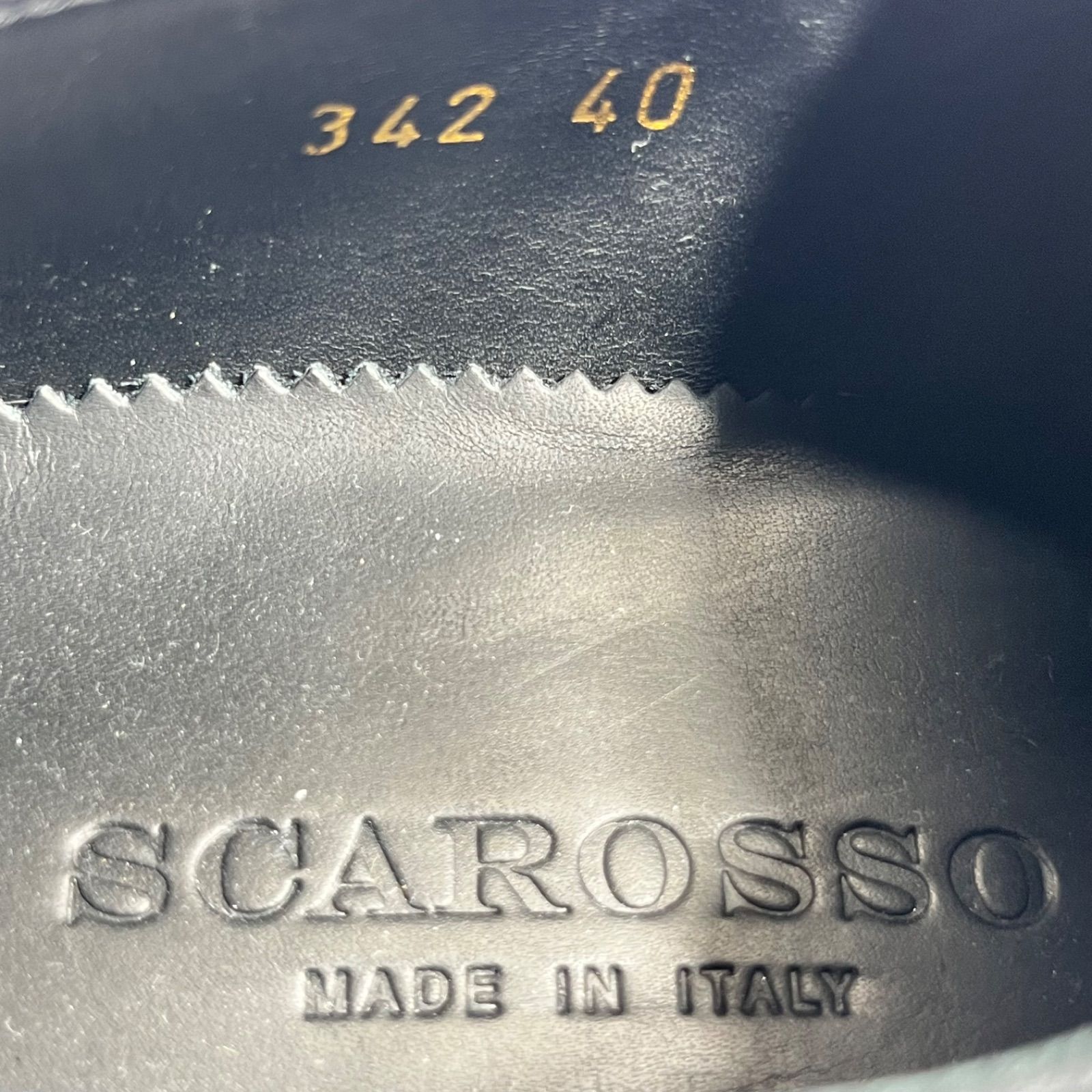 SCAROSSO スカロッソ ダブルモンク【未使用】 イタリア製革靴 40 黒