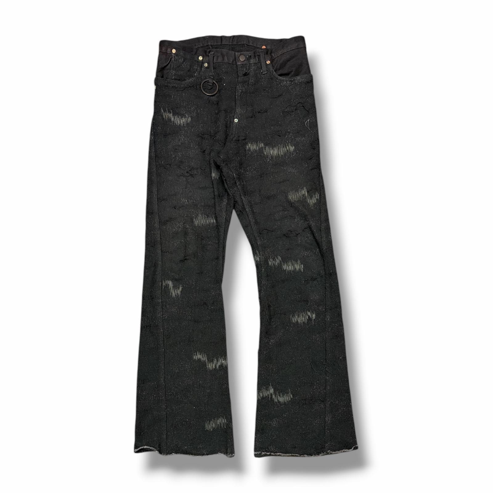 参考上代70400円 MINUS 26SS Twist Seam Lot.20617 R&D ツイストデニムパンツ ジーンズ マイナス ブラック 3 （15979M）
