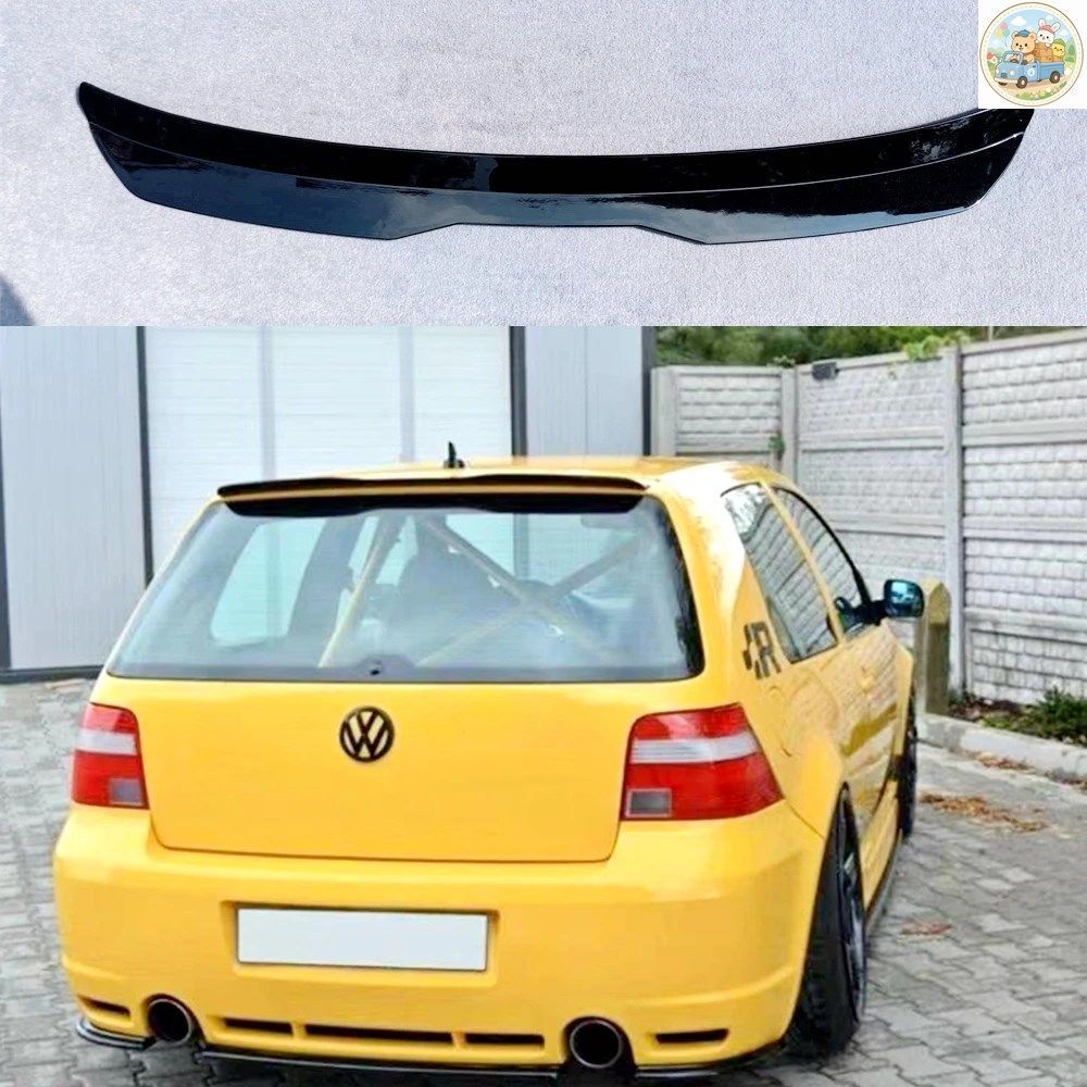 リアルーフリップスポイラー 99-06 VW ゴルフ4 MK4 R32 ハッチバック スポイラー ABS樹脂製 光沢仕上げ 車用テールウィング装飾
