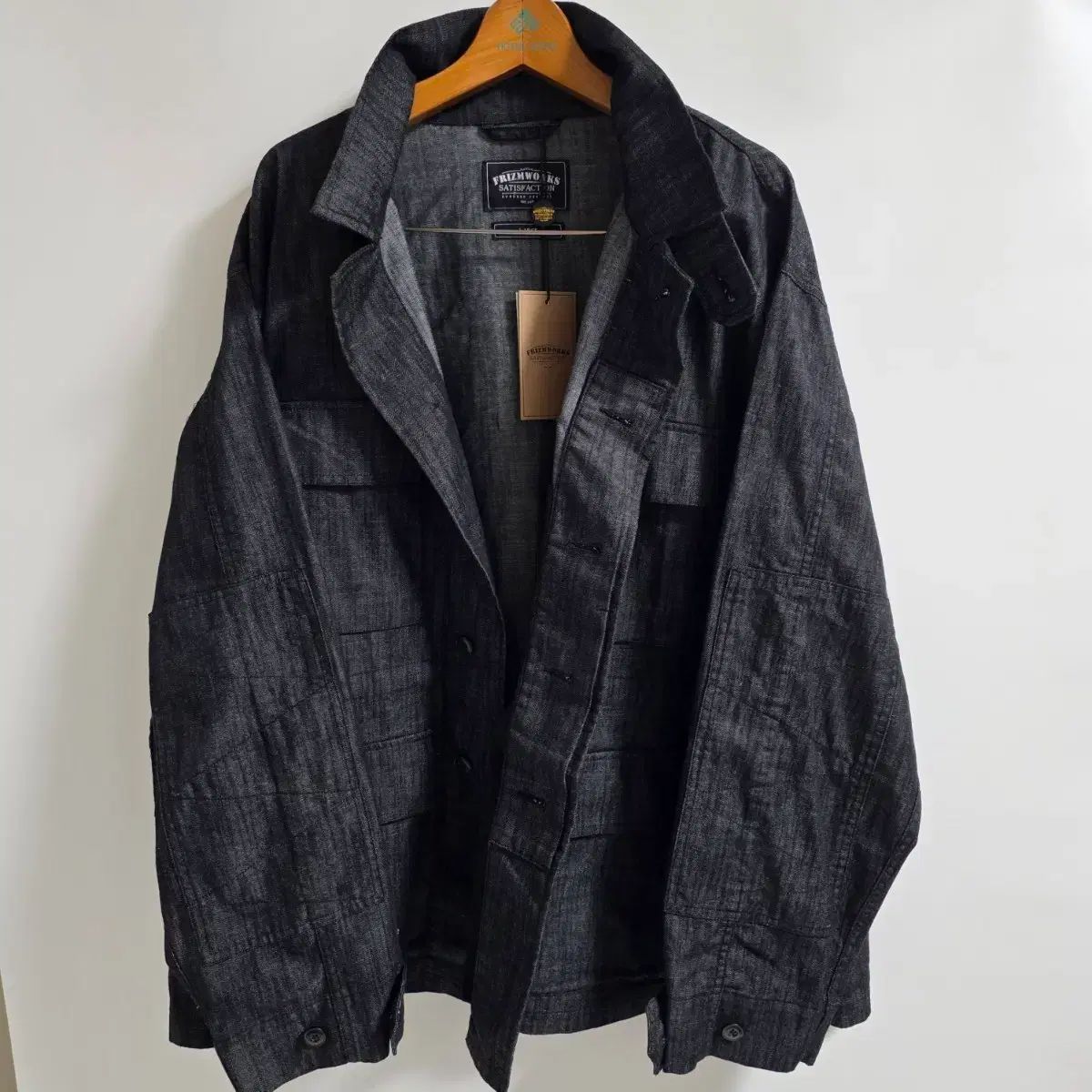新品 / L FrizmWORKS（フリズムワークス） デニム オーバーサイズ BDU ジャケット ブラック (22FW)