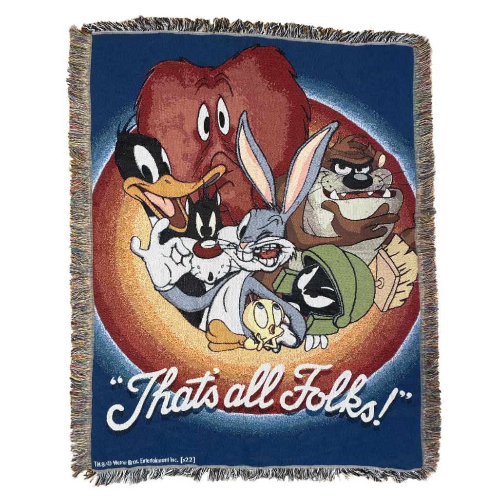 vintageラグ ブランケット マルチカバー タペストリー ルーニー・テューンズ バッグスバニー Rug Blanket Looney Tunes 2688