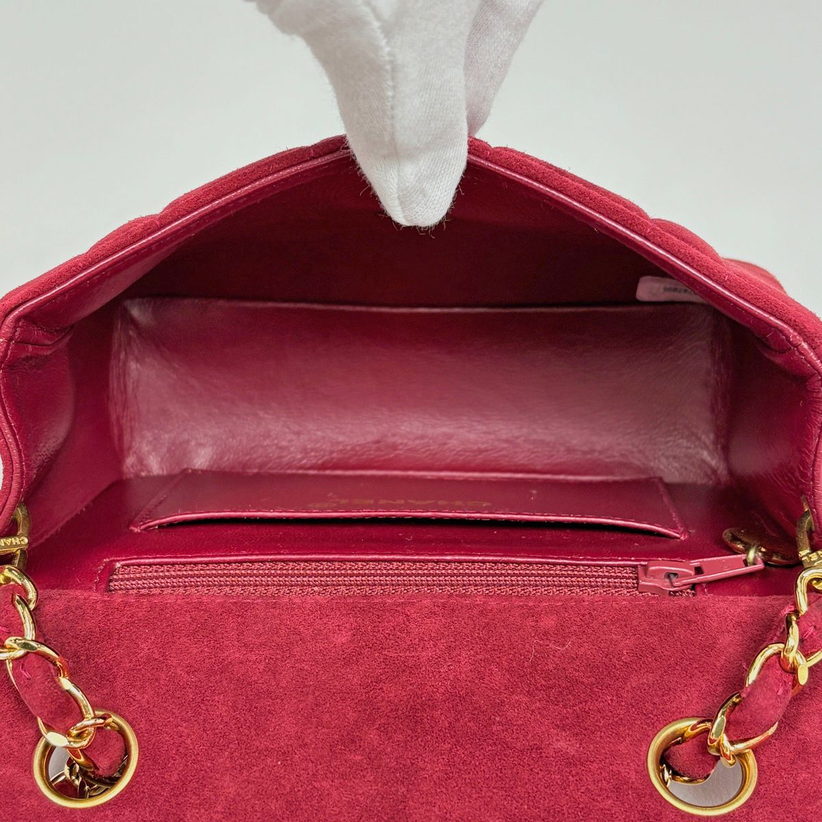 シャネル CHANEL マドモアゼル チェーン ショルダーバッグ スエード 