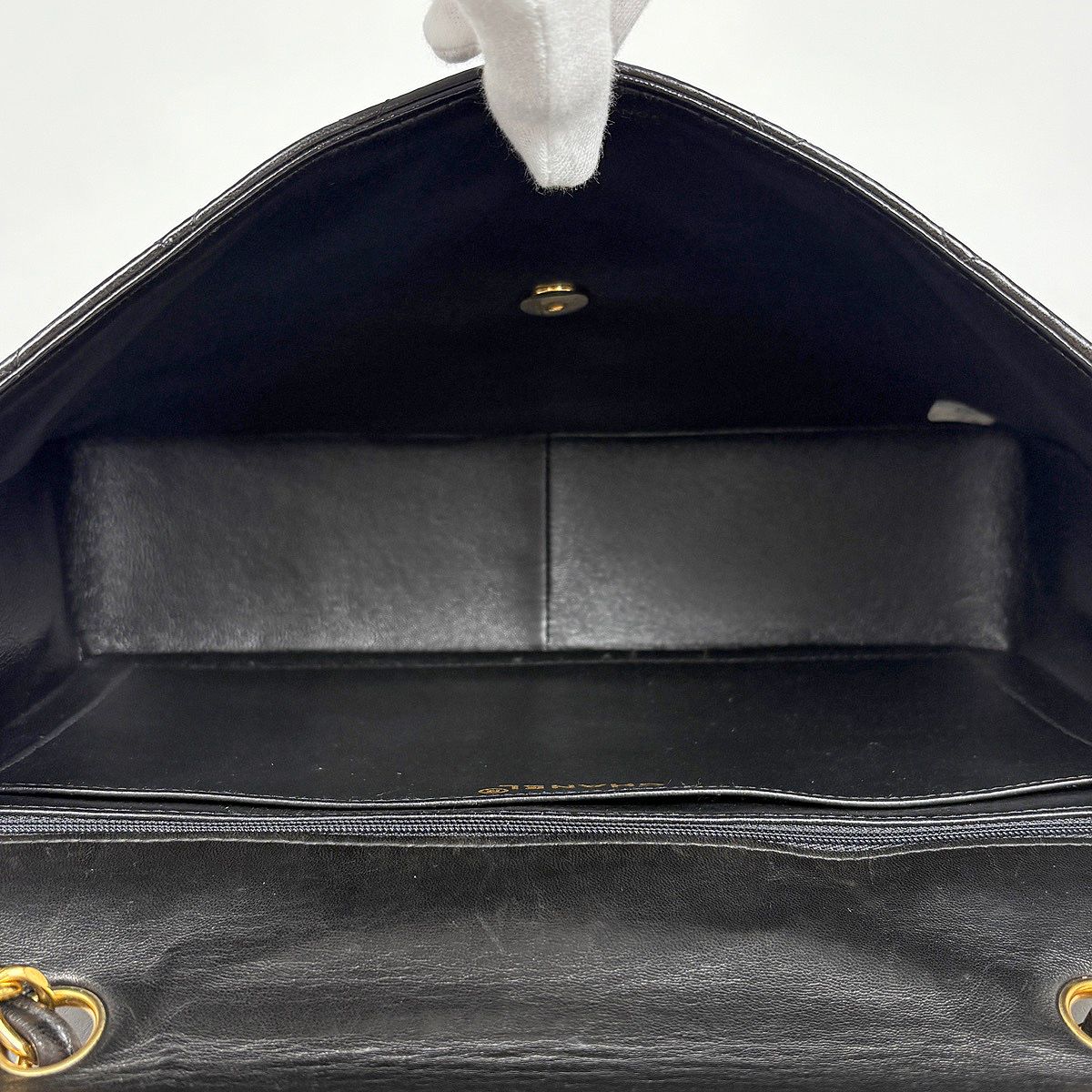 シャネル CHANEL デカ マトラッセ シングルフラップ チェーン 