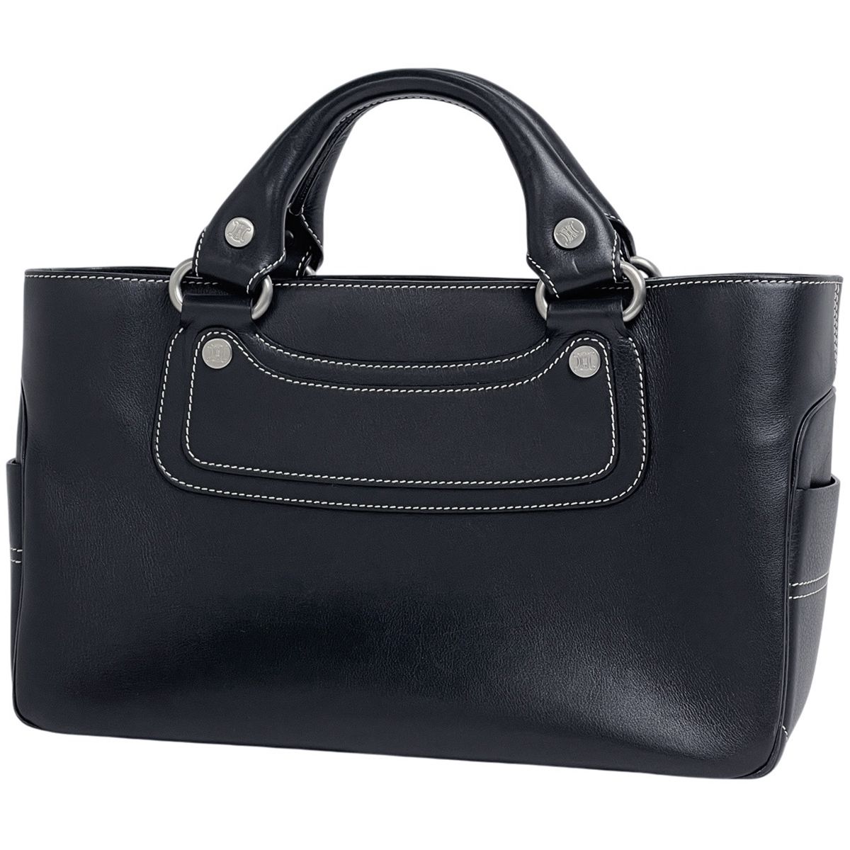 セリーヌ CELINE ブギーバッグ ブラゾン ハンドバッグ レザー ブラック レディース 【中古】