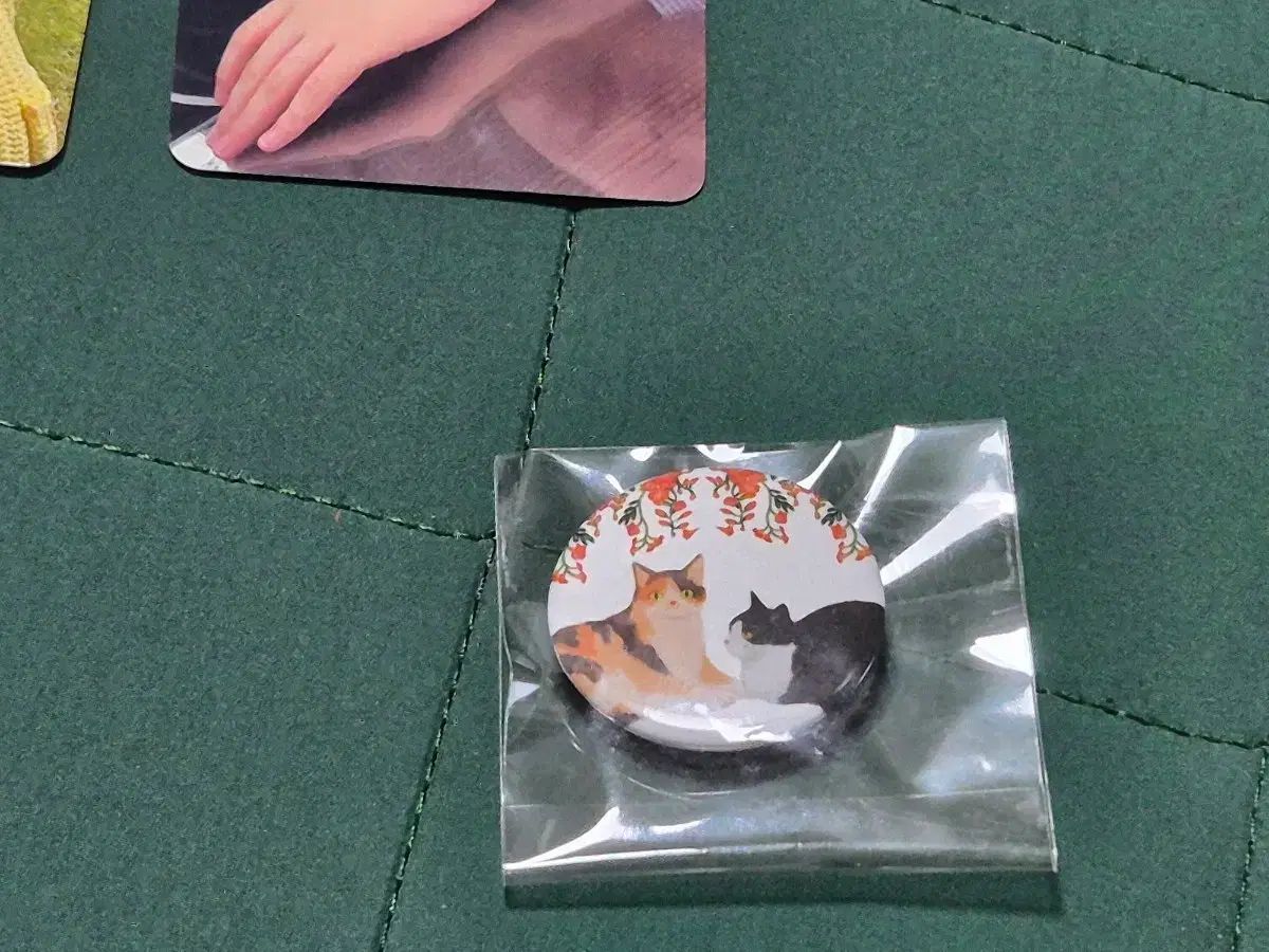 猫の絵 バッジ 新品